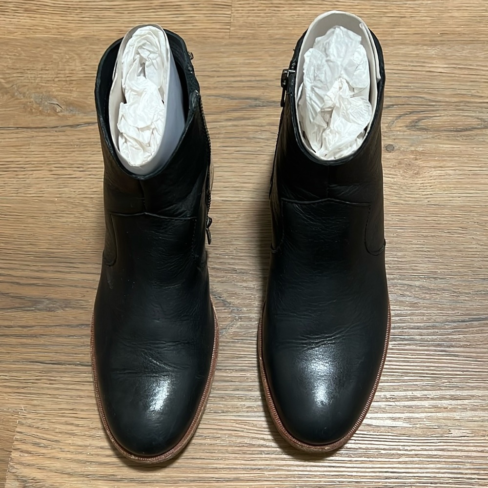 Kork-ease Black Leather Ankle Boot